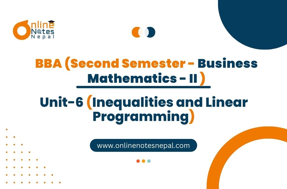 Unit 6: Inequalities and Linear Programming - Basic Mathematics - II | Second Semester Photo